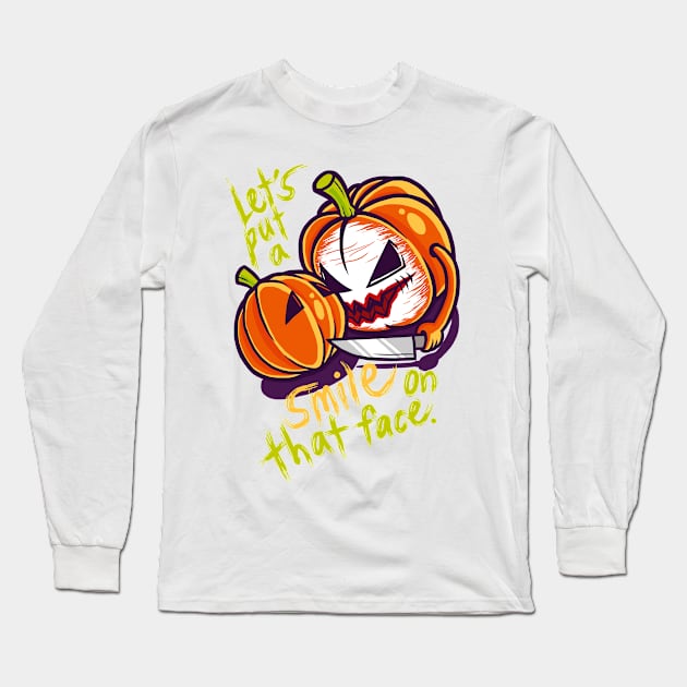 Joker Pumpkin Long Sleeve T-Shirt by wehkid